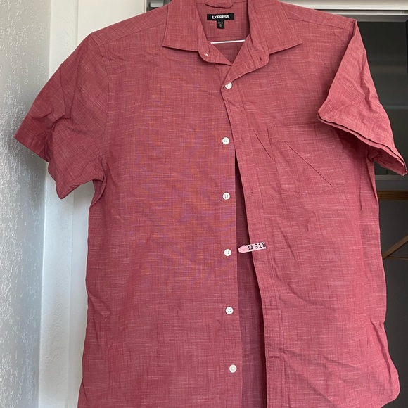 Express Maroon Textured Shirt - Picture 2 of 2